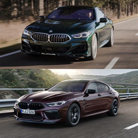 Photo Comparison: ALPINA B8 Gran Coupe vs BMW M8 Gran Coupe Competition