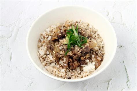 Freshly Cooked Japanese Food Called Gyudon Stock Image - Image of diner, lunch: 249577723