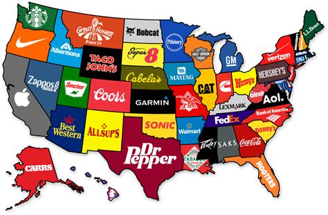 foodnun:The Most Famous Brand From Each State Of The USA.texas is tru - Tumblr Pics