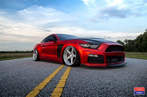 Slammed Mustang GT on Vossen x WORK VWS-3 Wheels — CARiD.com Gallery