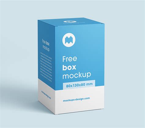 Free box mockups / 80x130x80 mm - Mockups Design