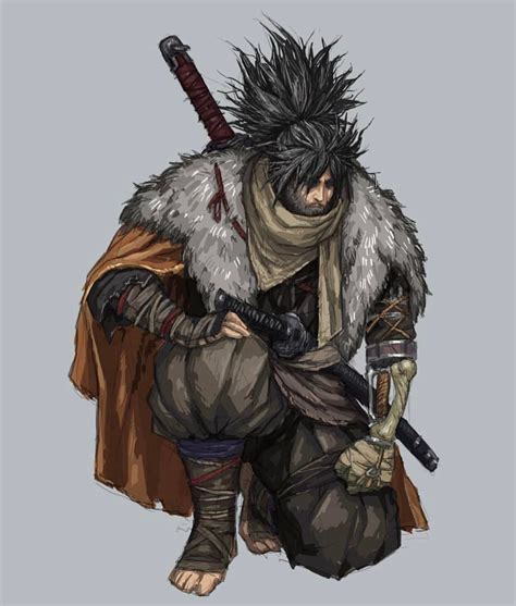 Cool fanart of Sekiro as the Great Shinobi Wolf : Sekiro