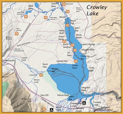 Lake Crowley Campground Map