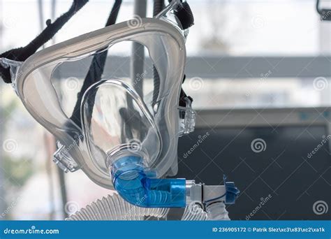 Non-invasive Ventilation Face Mask, Close Up View, on Background ...