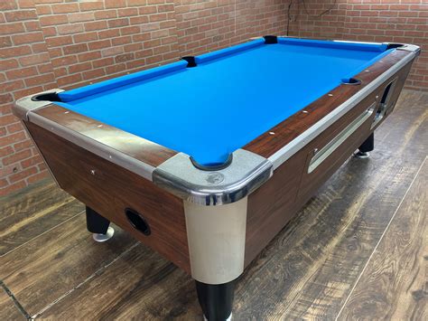 6 1/2 Valley Rosewood Used Coin Operated Pool Table | Used Coin Operated Bar Pool Tables