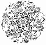 Flower Mandala Coloring Pages  Free Printable For Kids sketch template