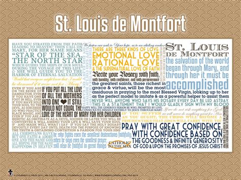 Saint Louis de Montfort Quote Poster