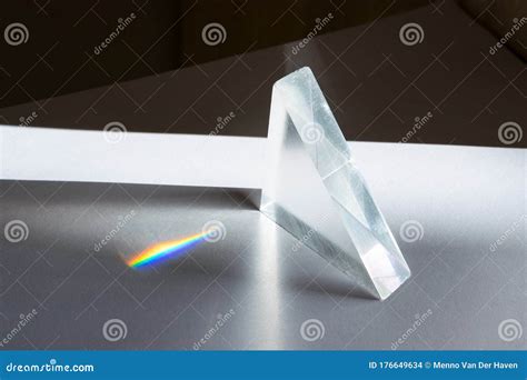 Sunlight Passes through a Prism, Creating a Spectrum of Colors Stock Photo - Image of education ...