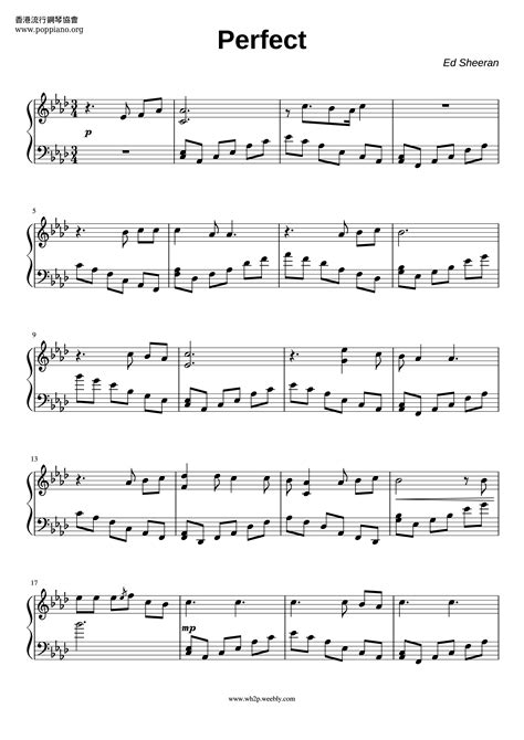 Ed Sheeran-Perfect Sheet Music pdf, - Free Score Download ★