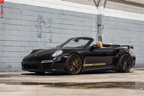 Black Convertible Porsche 911 Stands Out on Bronze Anrky Wheels — CARiD.com Gallery