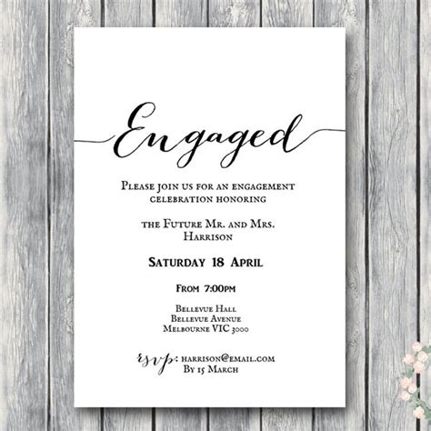 Engagement Party Invitations, Wedding Invitation Printable