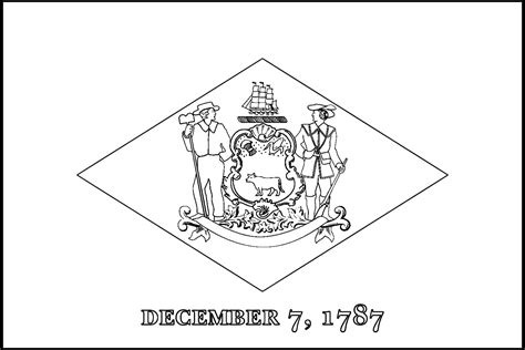 Delaware State Flag Coloring Page Delaware State Flag Coloring Pages ...