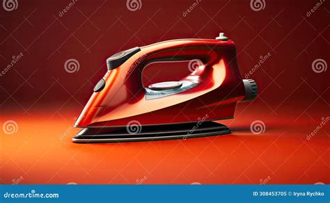 White Steam Iron on Bright Colour Background Stock Image - Image of ...