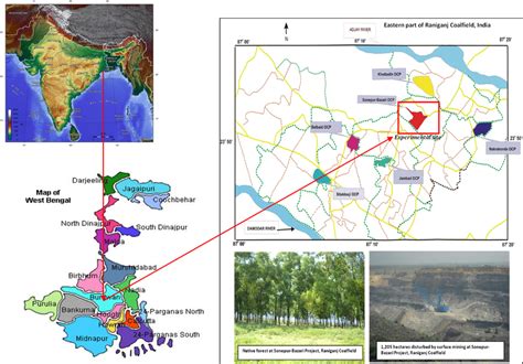 Generalized map showing Eastern Coalfield Ltd., Raniganj, India.... | Download Scientific Diagram