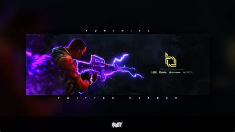 FREE GFX: Free Photoshop Twitter Header Template: Clean Fortnite Style ...