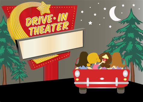 drive in movies clipart - Clip Art Library