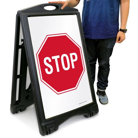 Stop Portable Sidewalk Sign