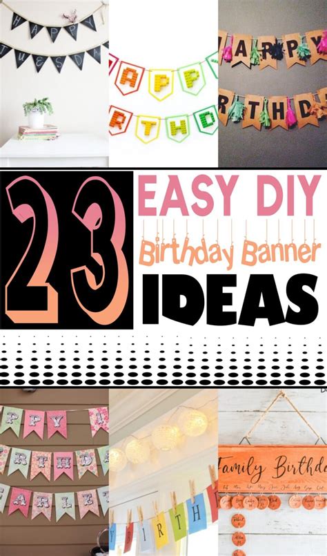 23 DIY Birthday Banner Ideas For Special Day Decorations - Clairea ...