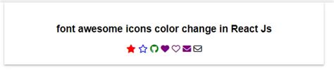 Font Awesome icons Color Change in React Js