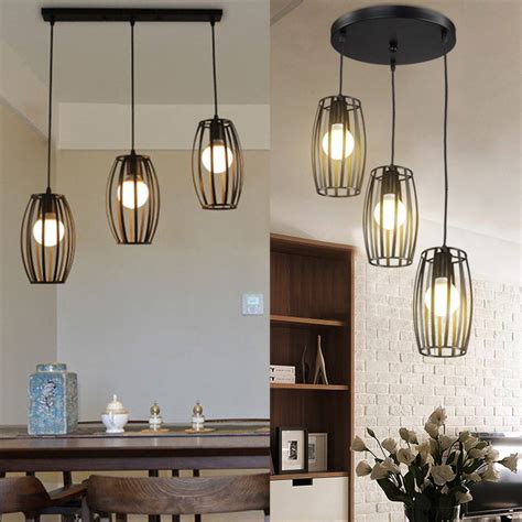 Kitchen Ceiling Light Fixtures - Vintage Iron Black Ceiling Lamp Retro Light Kitchen Fixtures ...