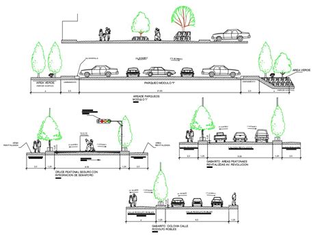 Road Elevation With Vehicle And People Blocks Dwg File Cadbull | My XXX ...