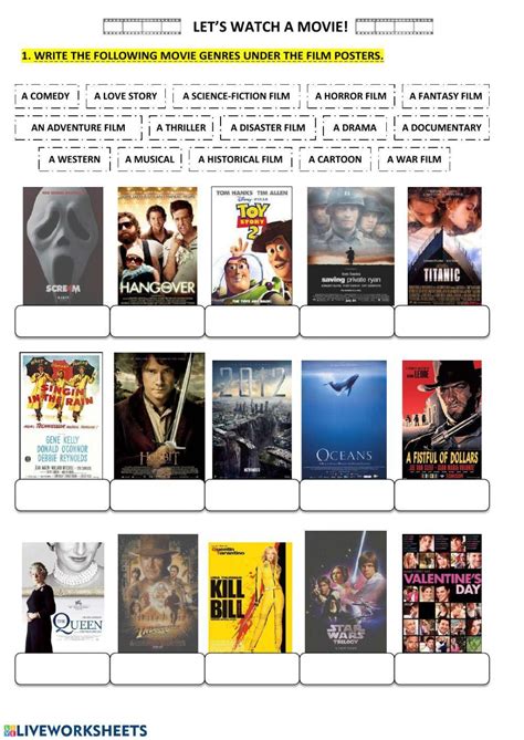 Movie genres 68541 | pcuvillier | Live Worksheets