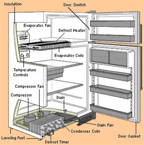 Refrigerator Parts Location Diagram | RemoveandReplace.com