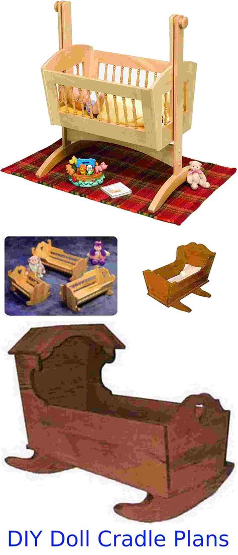 Free doll cradle plans easy build print ready PDF with instructions | Doll cradle, Doll ...