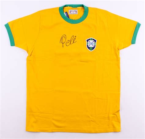 Pele Signed Team Brazil Jersey (PSA COA) | Pristine Auction