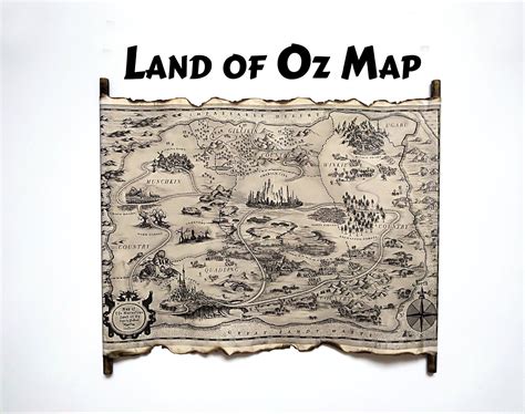 Map of the Marvelous Land of Oz, The Wonderful Wizard of Oz Map ...