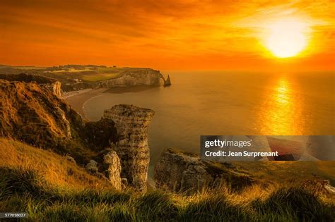 Etretat Sunset High-Res Stock Photo - Getty Images