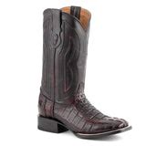 Shop Black Mens Ferrini Dakota Caiman Crocodile Square Toe Cowboy Boots ...