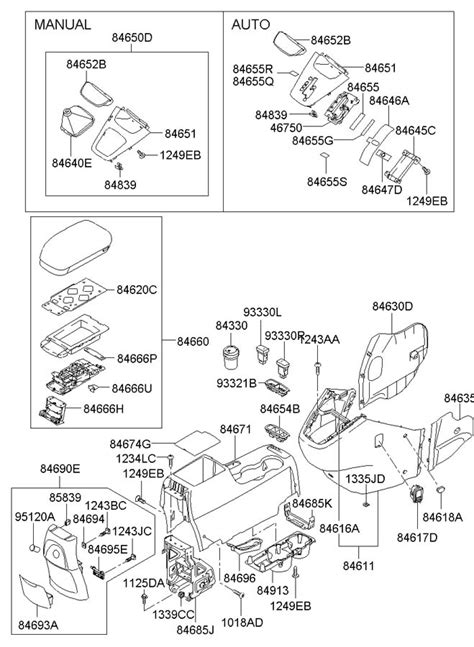 2006 Hyundai Tucson Console Armrest. Cloth, w/premium, gray ...