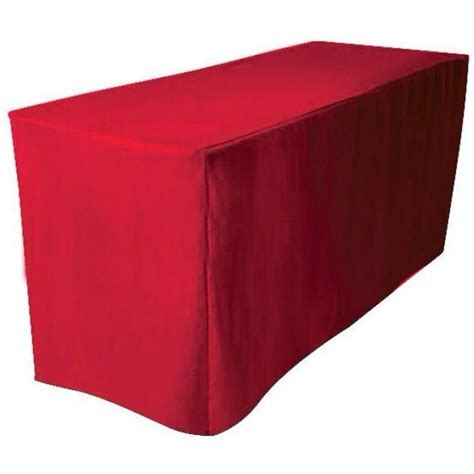 4' ft. Fitted Polyester Table Cover Trade show Booth banquet DJ Tablecloth RED" - Walmart.com ...