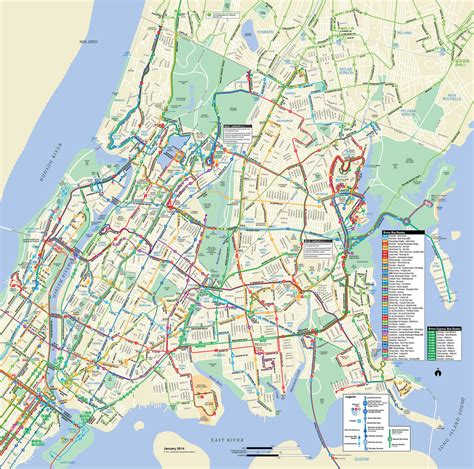 Map of NYC bus: stations & lines