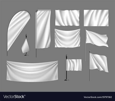 Flags mockup Royalty Free Vector Image - VectorStock