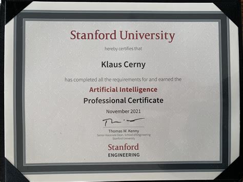 Stanford AI professional program