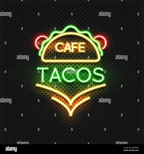 Mexican food tacos cafe neon sign design. Taco mexico food, mexican ...