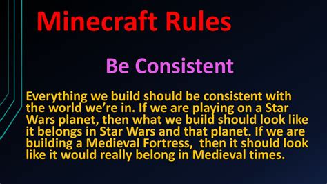 Minecraft Rules. - ppt download