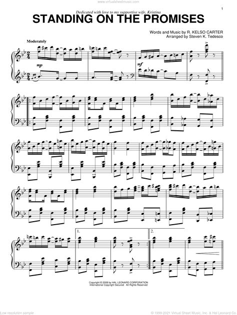 Tedesco - Standing On The Promises sheet music for piano solo