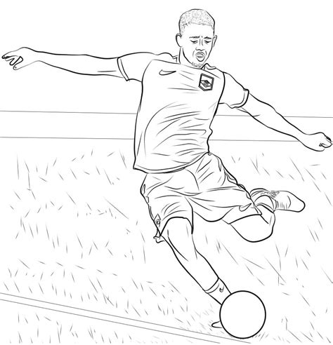 Arsenal Gabriel Jesus coloring page - Download, Print or Color Online ...