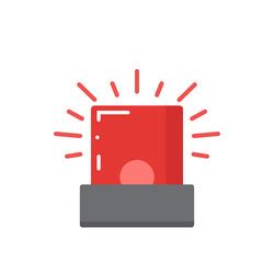 Flashing red alarm light Royalty Free Vector Image