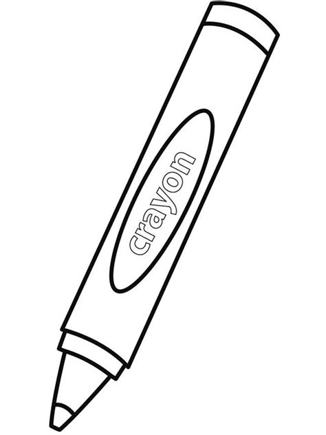 Printable Crayon Coloring Pages