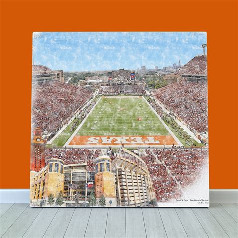 Darrell K Royal-texas Memorial Stadium Canvas / Print Artist - Etsy