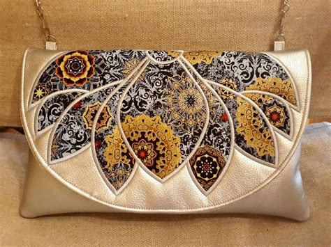 Waterlily Clutch Bag 5x7 6x10 7x12 9x12 In The Hoop Machine Embroidery ...