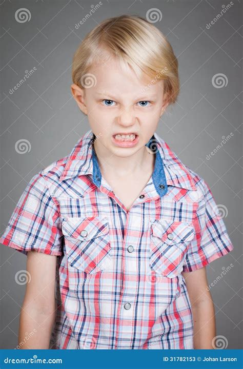 Angry young boy. stock image. Image of male, adhd, attention - 31782153