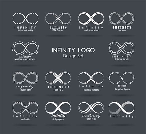 Free Vector | Set of vector infinity logo set.