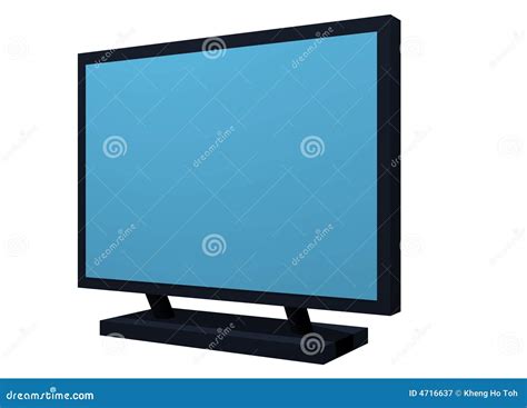 Monitor LCD Plasma TV Object for Diagram and Prese Stock Illustration - Illustration of object ...