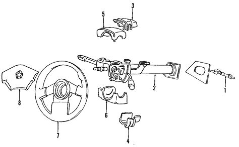 exploded view for the 1993 Dodge Dakota Tilt | Steering Column Services