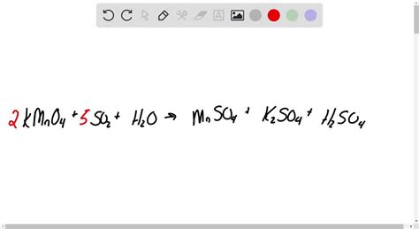 SOLVED: balance the following equation PhCH3 + KMnO4 + H2SO4 = PhCOOH + K2SO4 + MnSO4 + H2O